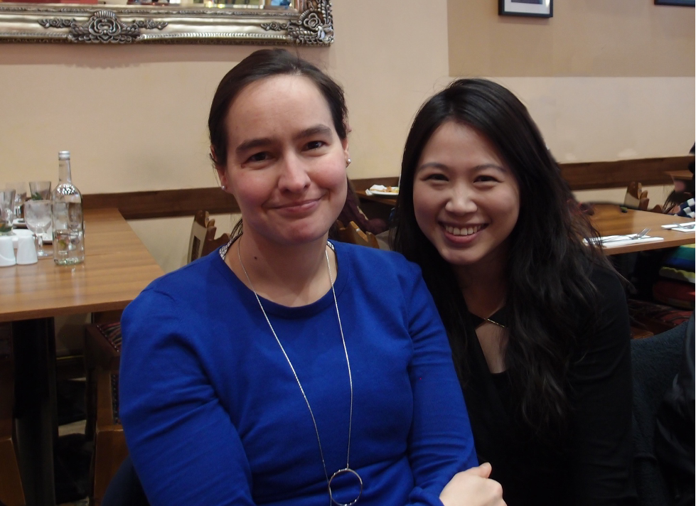 "Dr. Jordana Bell from the KCL (on the left) and Dr. Pei-Chien Tsai from the CGU (on the right)."